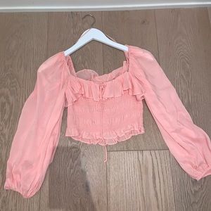 Pink long sleeve top